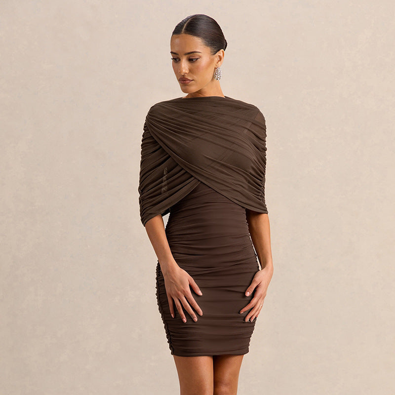 Women's Summer Bodycon Breathable Mesh Two-Piece Set for Office Workwear Wedding Guest Business Casual Travel Weekend At Home