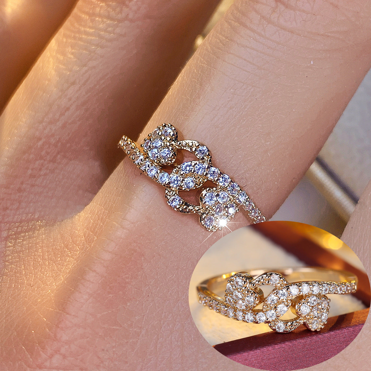 Gold statement ring by Yoshan