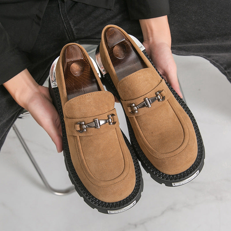 Men's Chunky Sole Korean-Style Casual Martin Combat Boots Ankle Walking Everyday