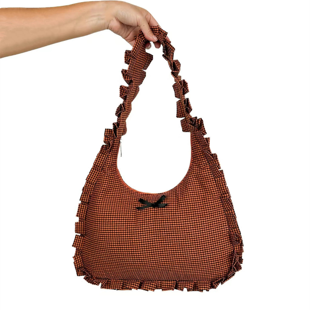 Women's Large-capacity Polka-dot Bow Shoulder Bag Work Weekend Everyday Hobo Purse