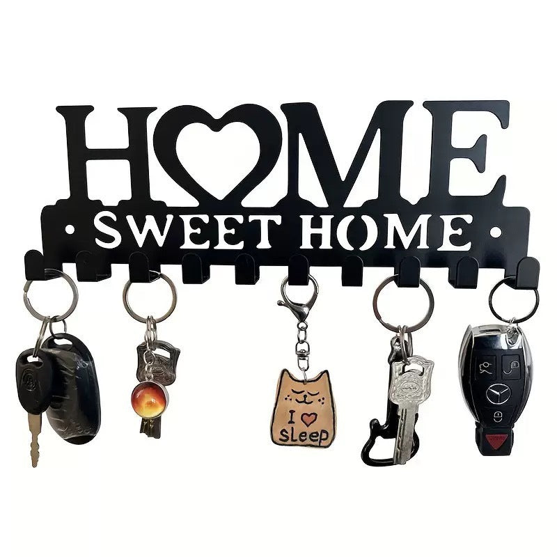 Metal Wrought-iron Wall Hook Entryway Coat Hook Storage Bin Home Organizer Kitchen