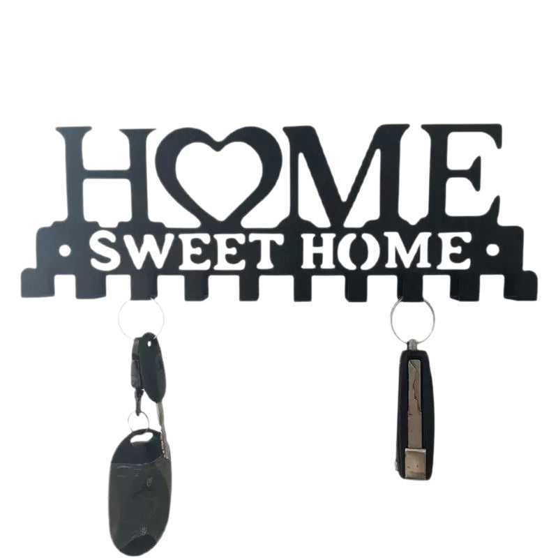Metal Wrought-iron Wall Hook Entryway Coat Hook Storage Bin Home Organizer Kitchen