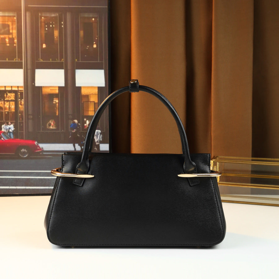 Women's Shell Metal Korean-style Retro Boston Bag Hobo for Everyday Use Travel Work Versatile Office School