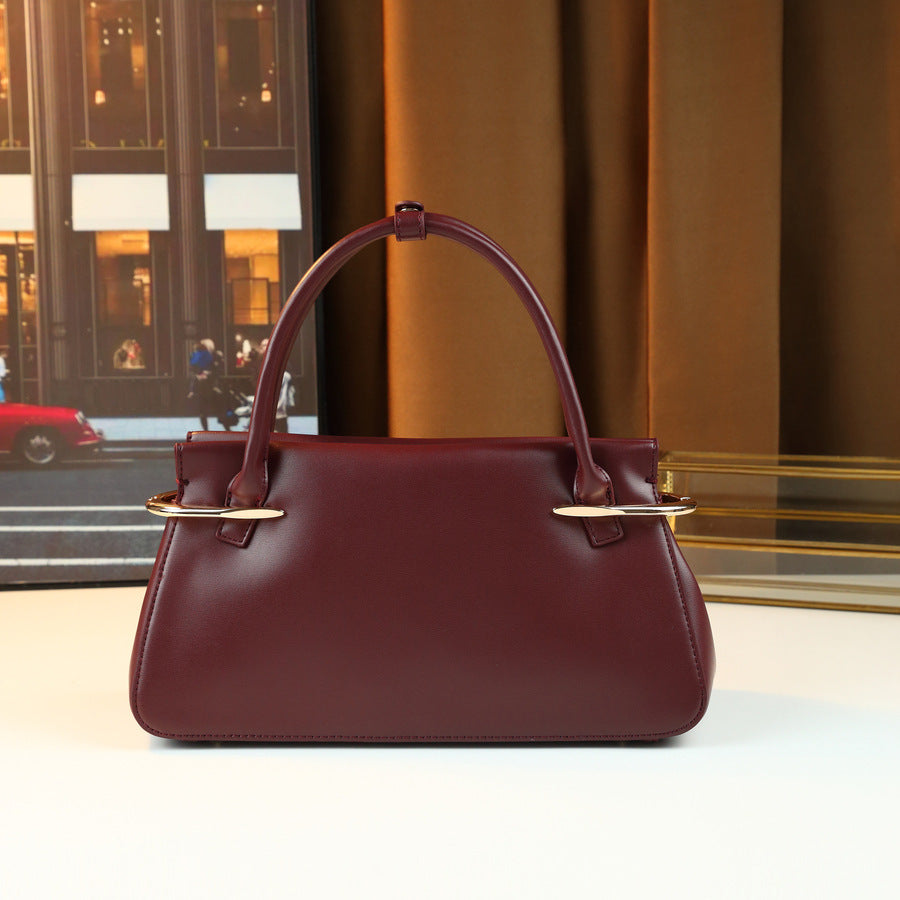 Women's Shell Metal Korean-style Retro Boston Bag Hobo for Everyday Use Travel Work Versatile Office School