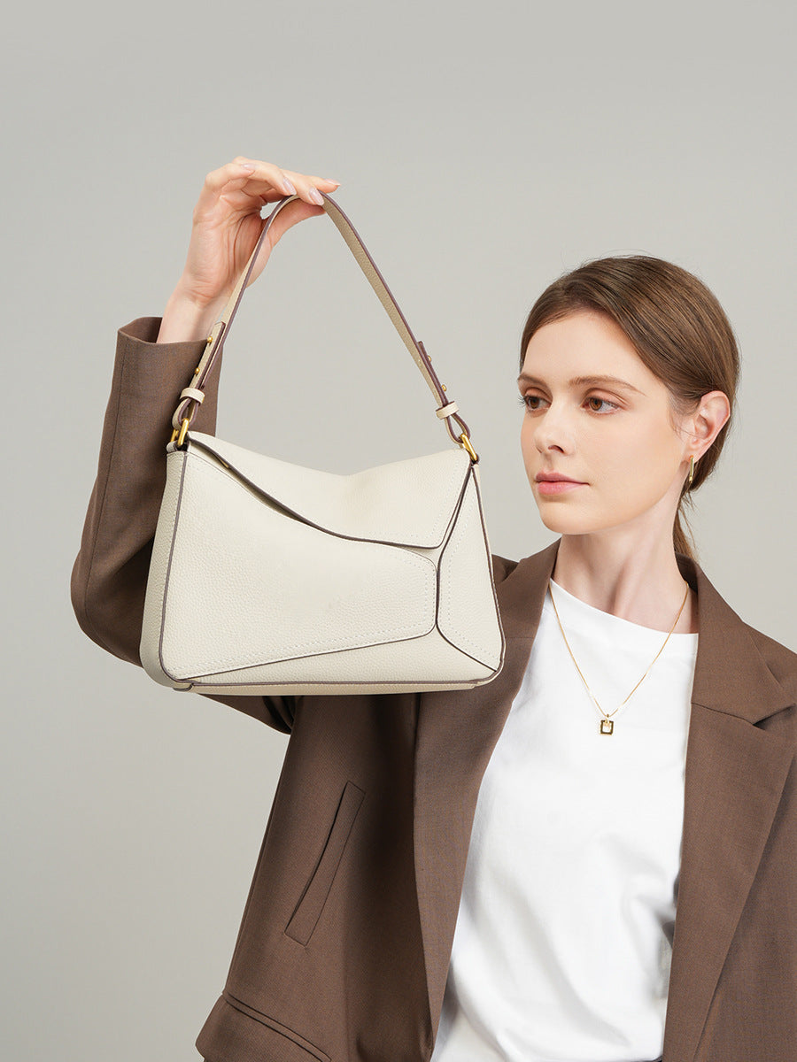 Women's Commute Geometric Office Leather Workwear Crossbody Bag for Travel and Sightseeing Everyday Casual Streetwear Premium Date Night School