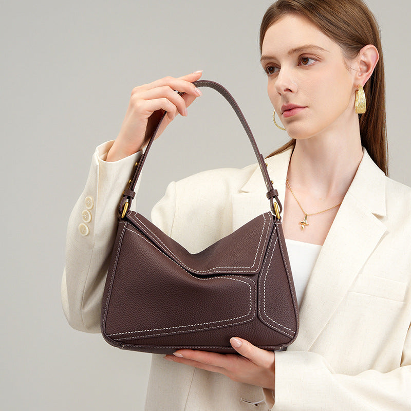 Women's Commute Geometric Office Leather Workwear Crossbody Bag for Travel and Sightseeing Everyday Casual Streetwear Premium Date Night School