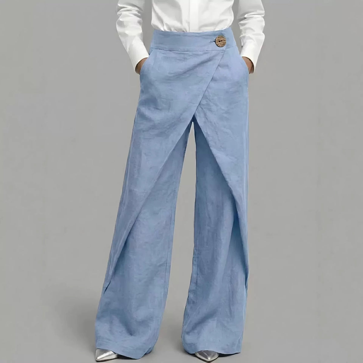 Women's Spring Summer Wrap Workwear Oversized Casual Wide-leg Pants Everyday Fashion Outfit