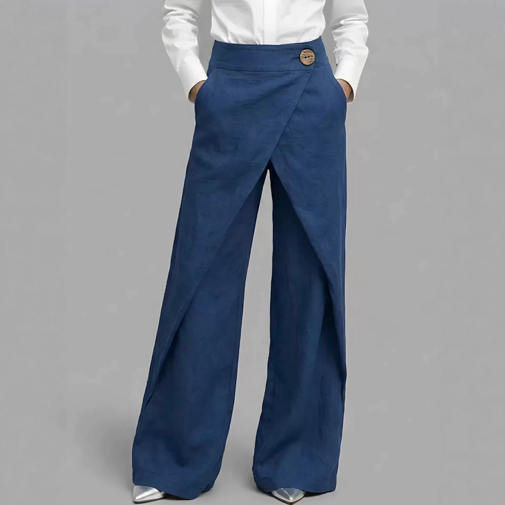 Women's Spring Summer Wrap Workwear Oversized Casual Wide-leg Pants Everyday Fashion Outfit