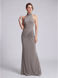 Women's Slim-Fit Open-Back Party Retro Mermaid Evening Gown for Black Tie Wedding Guest Cocktail Prom Date Night