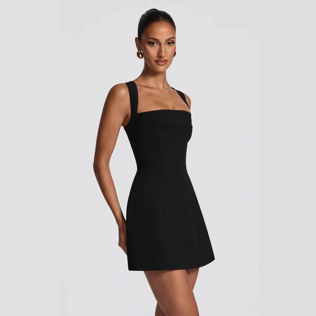 Women's Minimalist Waist-defining Slim-fit Dress Party Evening Outfit Day for Office Wedding Guest Date Night Slimming Versatile Business Casual Summer Travel