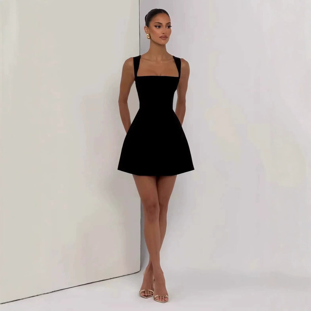 Women's Minimalist Waist-defining Slim-fit Dress Party Evening Outfit Day for Office Wedding Guest Date Night Slimming Versatile Business Casual Summer Travel
