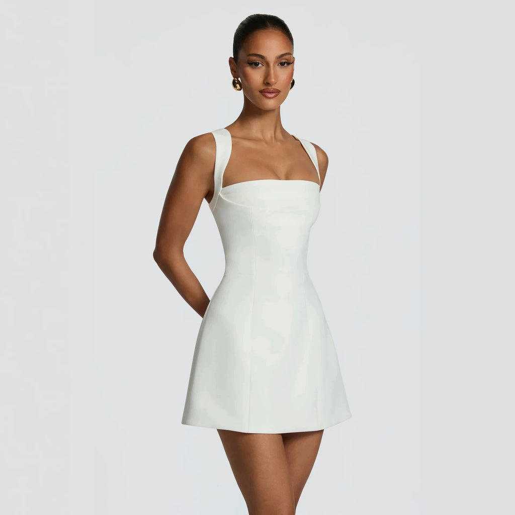 Women's Minimalist Waist-defining Slim-fit Dress Party Evening Outfit Day for Office Wedding Guest Date Night Slimming Versatile Business Casual Summer Travel