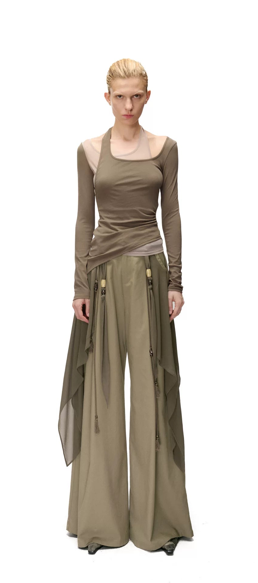 Women's Chiffon Draped Oversized Slim-fit Casual Clothing Top Weekend Everyday Wear Slimming