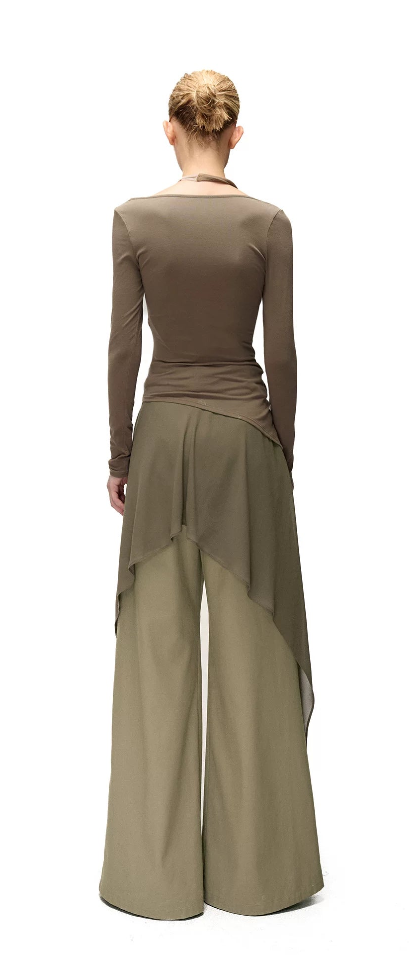 Women's Chiffon Draped Oversized Slim-fit Casual Clothing Top Weekend Everyday Wear Slimming