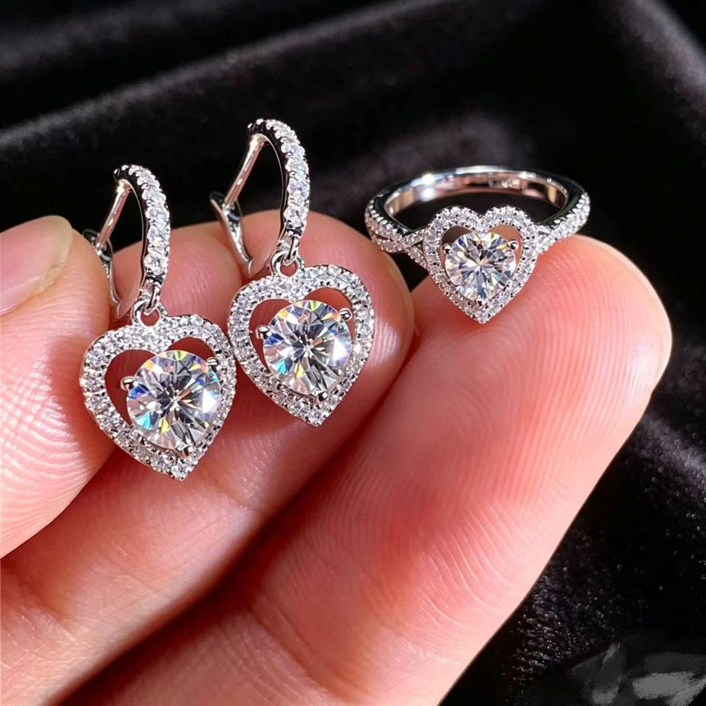 Cubic zirconia cutout stud earrings by Yoshan