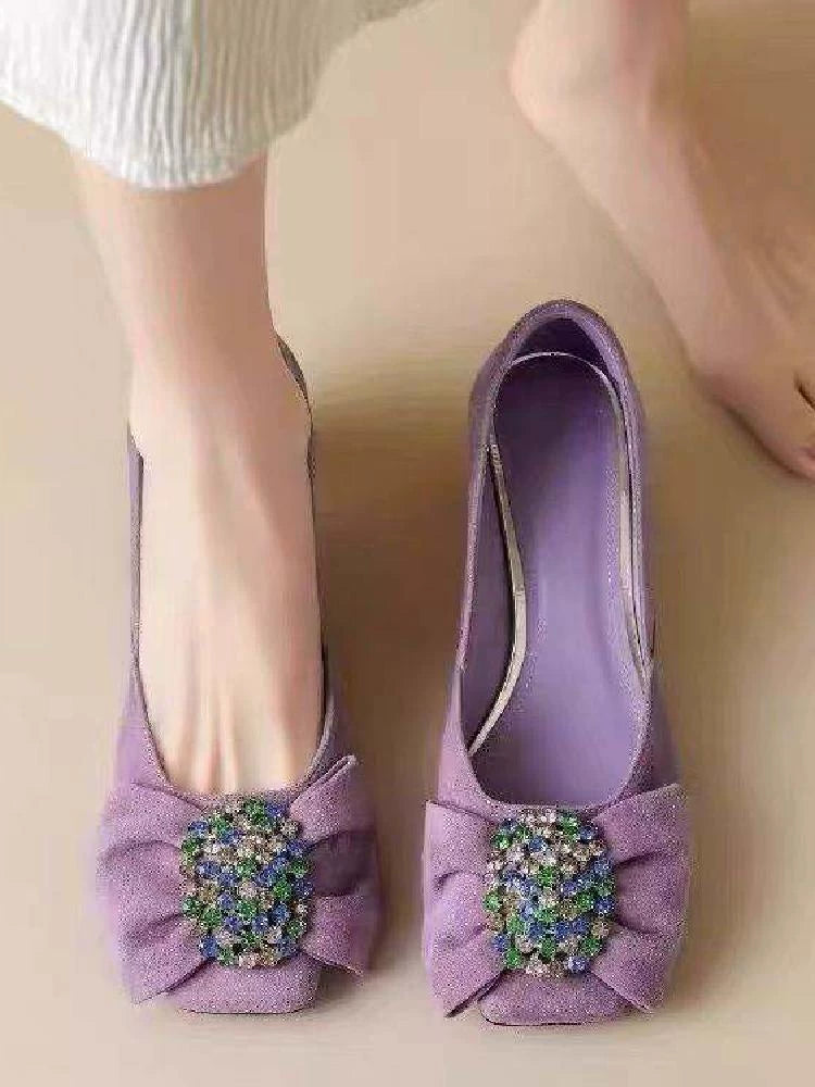 Pointed Toe Crystal Pumps for Women