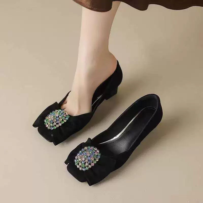 Pointed Toe Crystal Pumps for Women