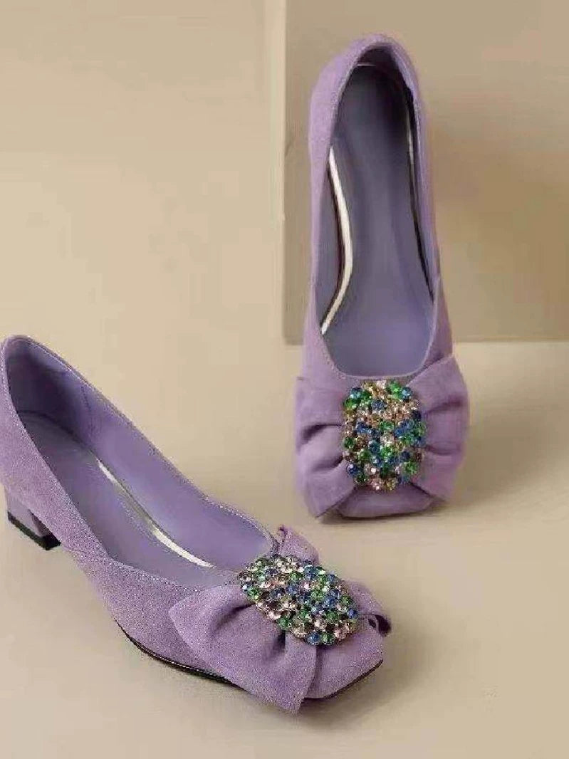 Pointed Toe Crystal Pumps for Women