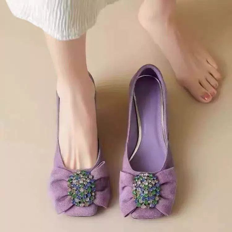 Pointed Toe Crystal Pumps for Women