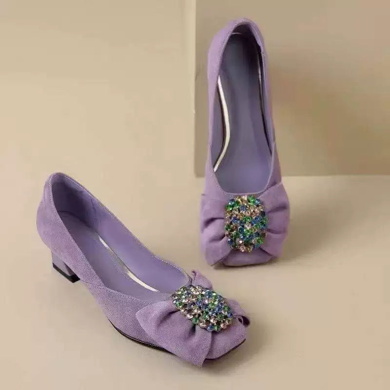 Pointed Toe Crystal Pumps for Women
