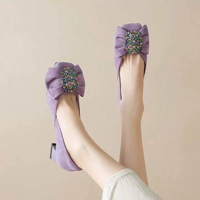 Pointed Toe Crystal Pumps for Women