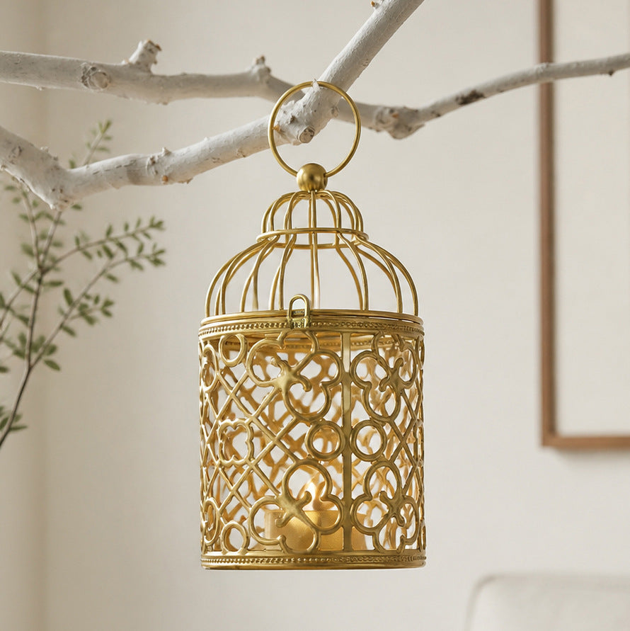 Metal Wrought-Iron Retro Candle Holder Table Storage Bin Home Organizer Kitchen Entryway