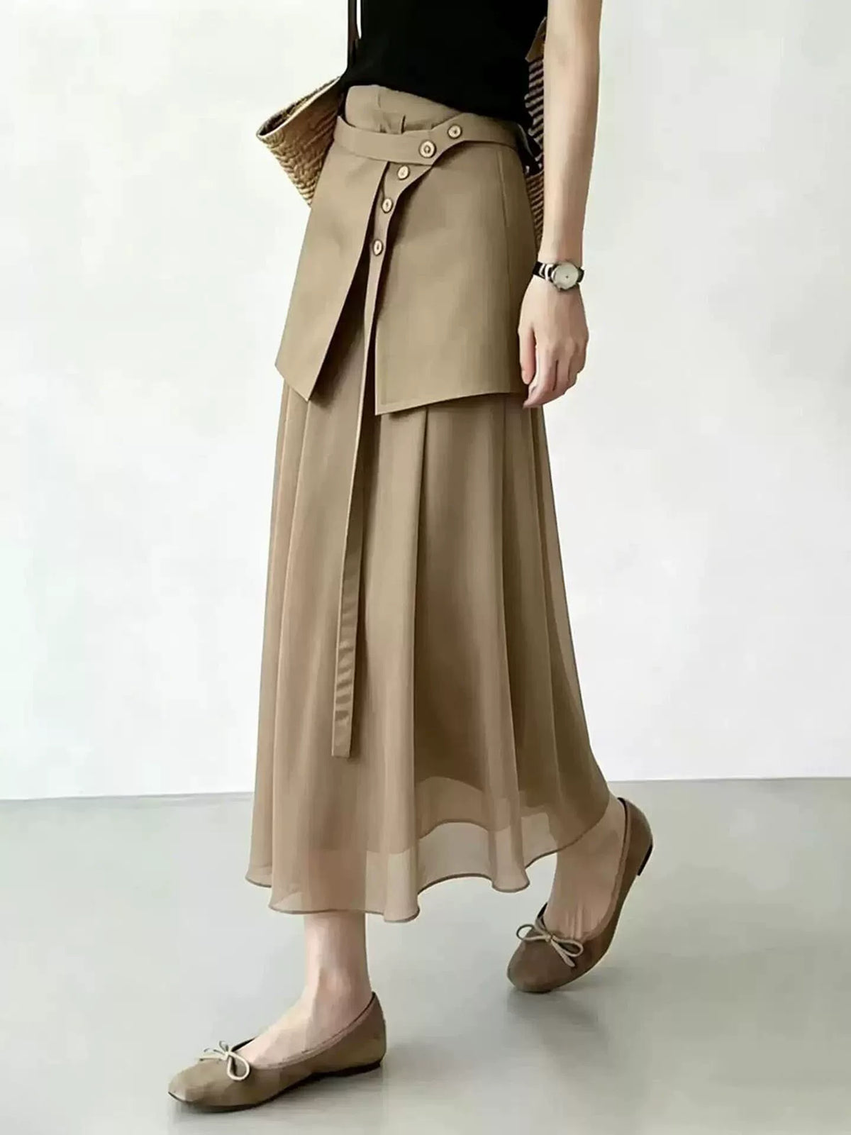 Women's High-waist Breathable Mesh Slim-fit Midi Layered Hoodie Color-block Sweatshirt for Casual Streetwear Fall Travel and Weekend Slimming Everyday