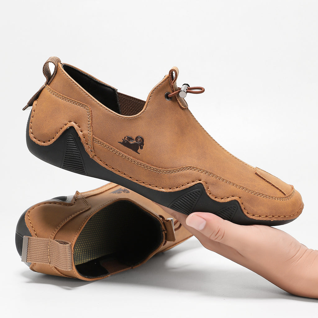 Men's Breathable Slip-On Casual Leather Dress Shoes Loafers Office Walking Everyday