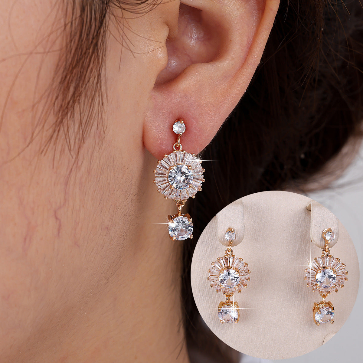 Gold hoop earrings by Yoshan