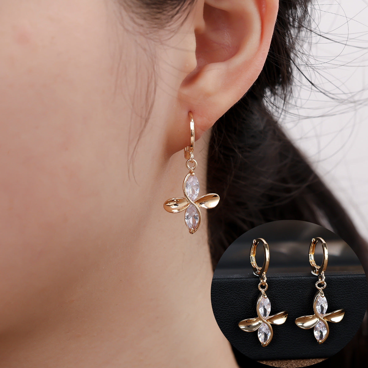 Gold hoop earrings by Yoshan