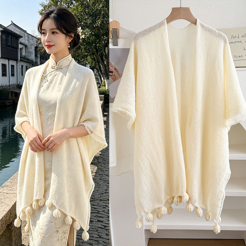 Women's Tassel Knit Shawls Scarves Scarf Fashion Wrap Pashmina Gift Office Travel