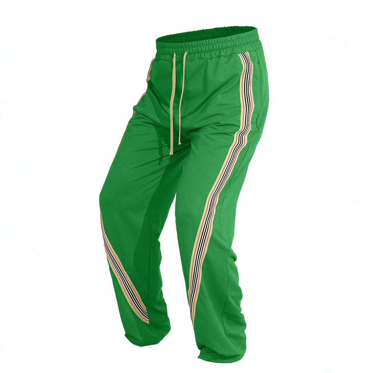 Men's Striped Breathable Oversized Casual Straight Pants Wide-Leg High-Waist Office
