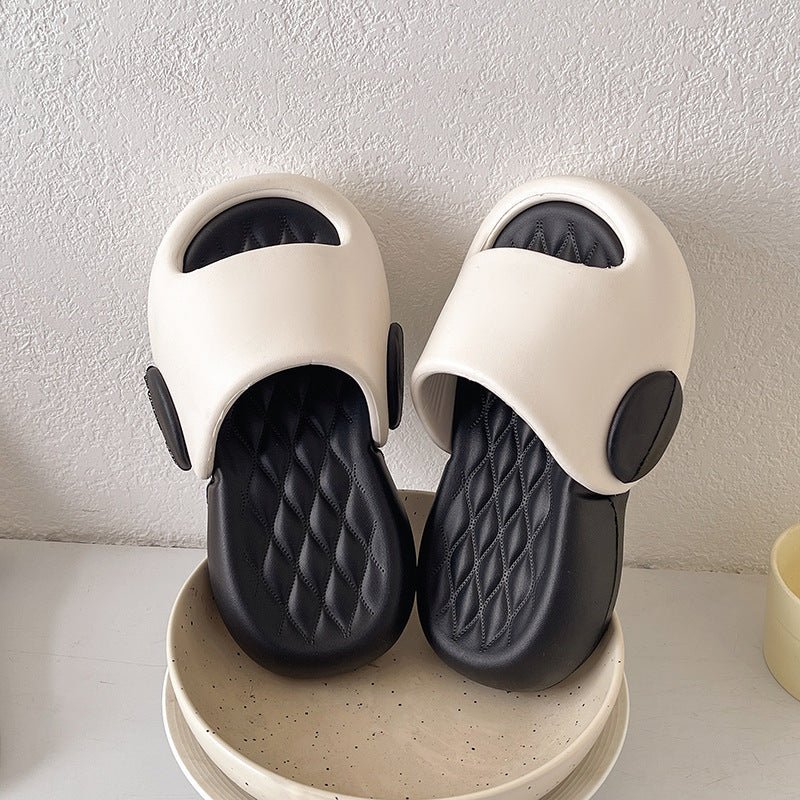 Women's Cartoon Chunky Sole Soft Sole Outdoor Eva Slide Slippers Quick-dry House Slides