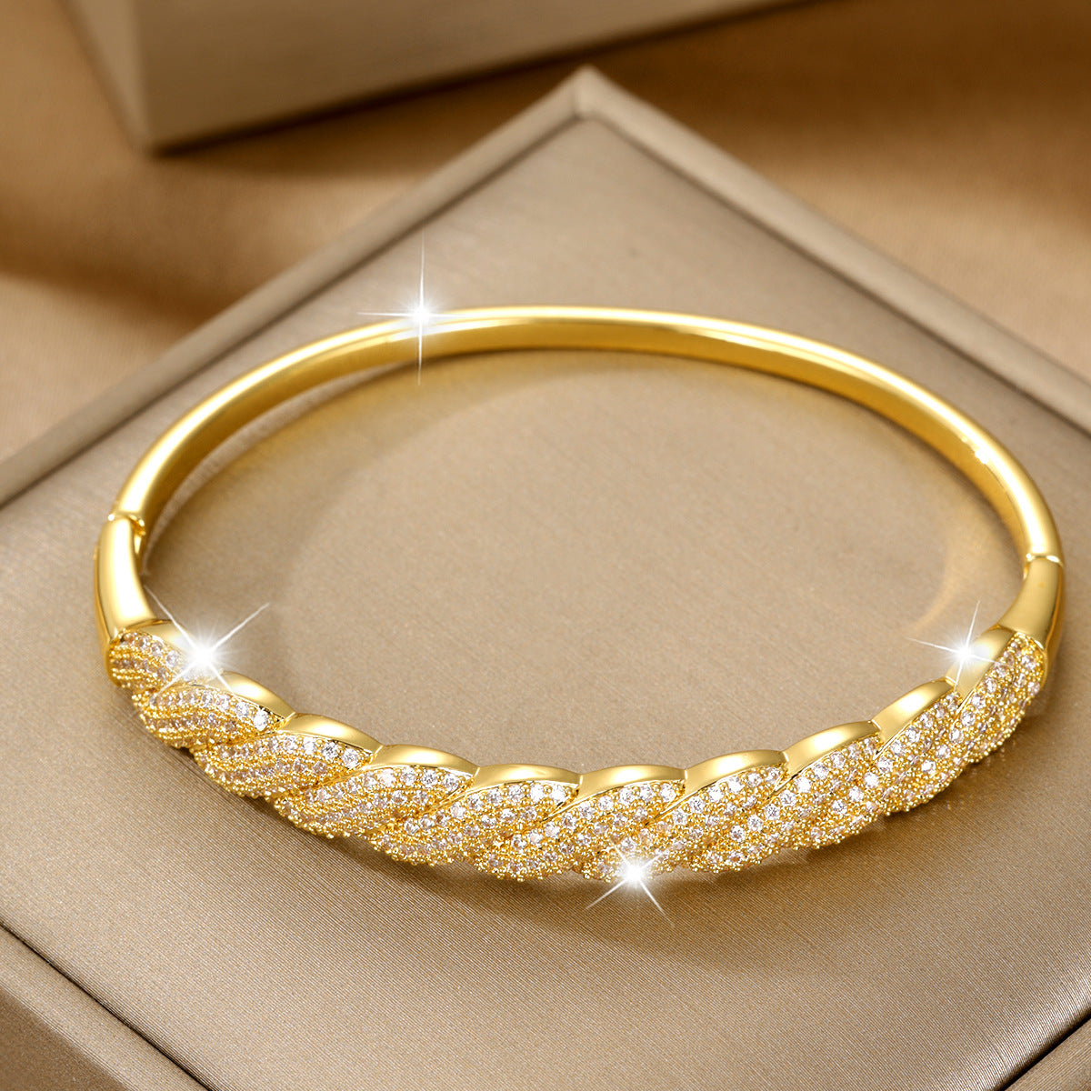 Gold retro cuff bracelet by Yoshan
