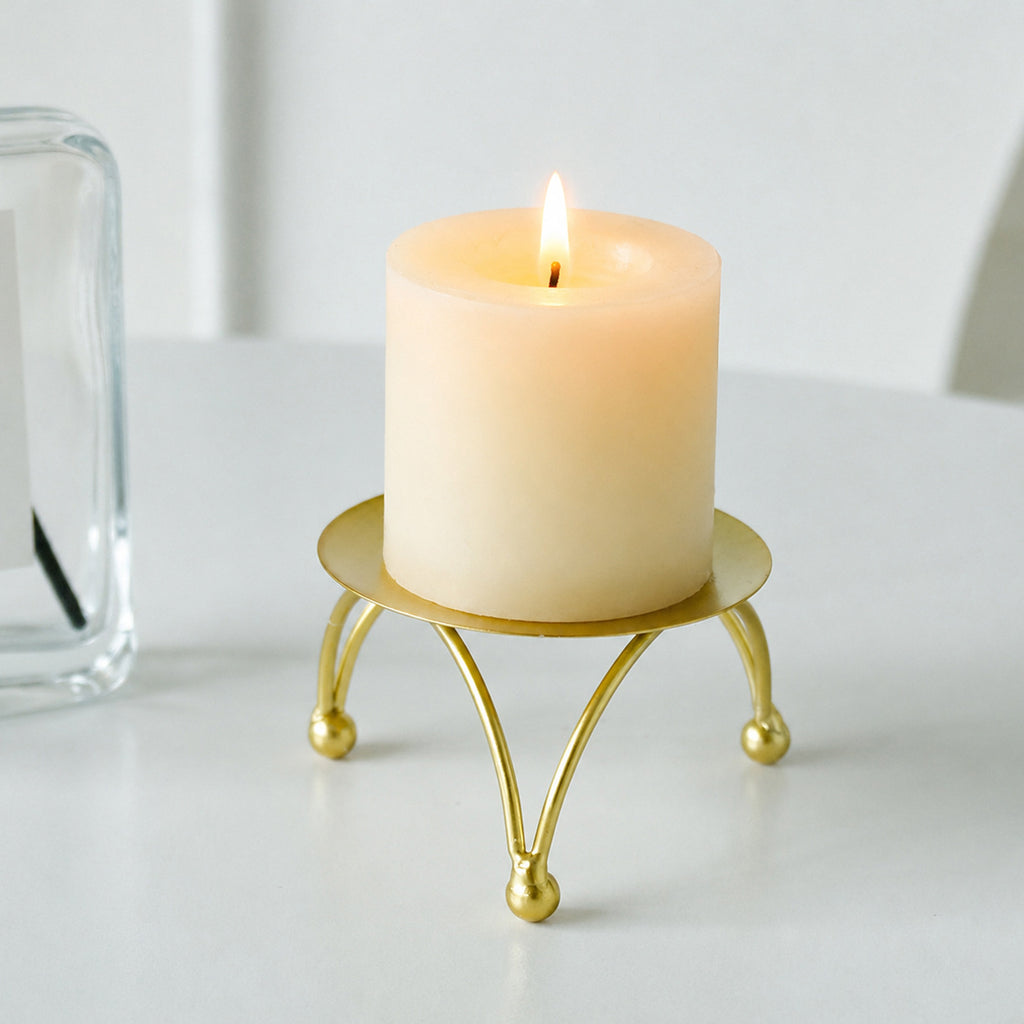 Metal Wrought-Iron Candle Holder Table Storage Bin Home Organizer Kitchen Entryway