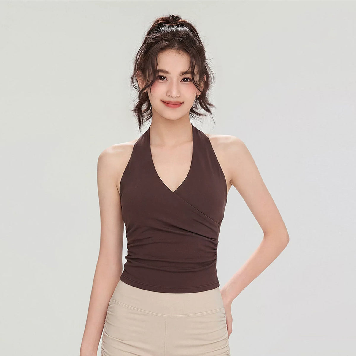 Women's Slim-Fit Sports Bra Wireless Racerback Support Travel Everyday Wear Seasonal Look Weekend