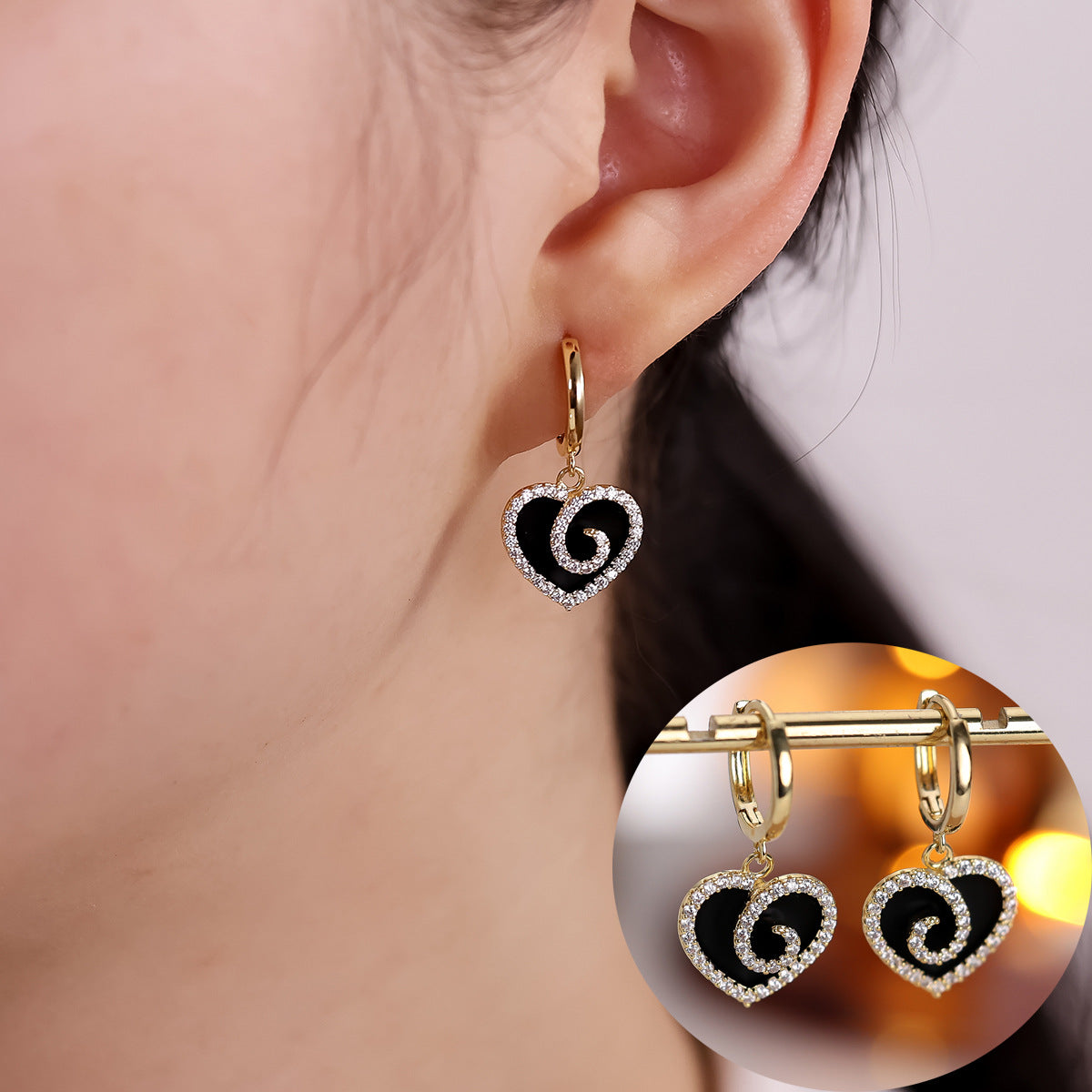 Gold hoop earrings by Yoshan