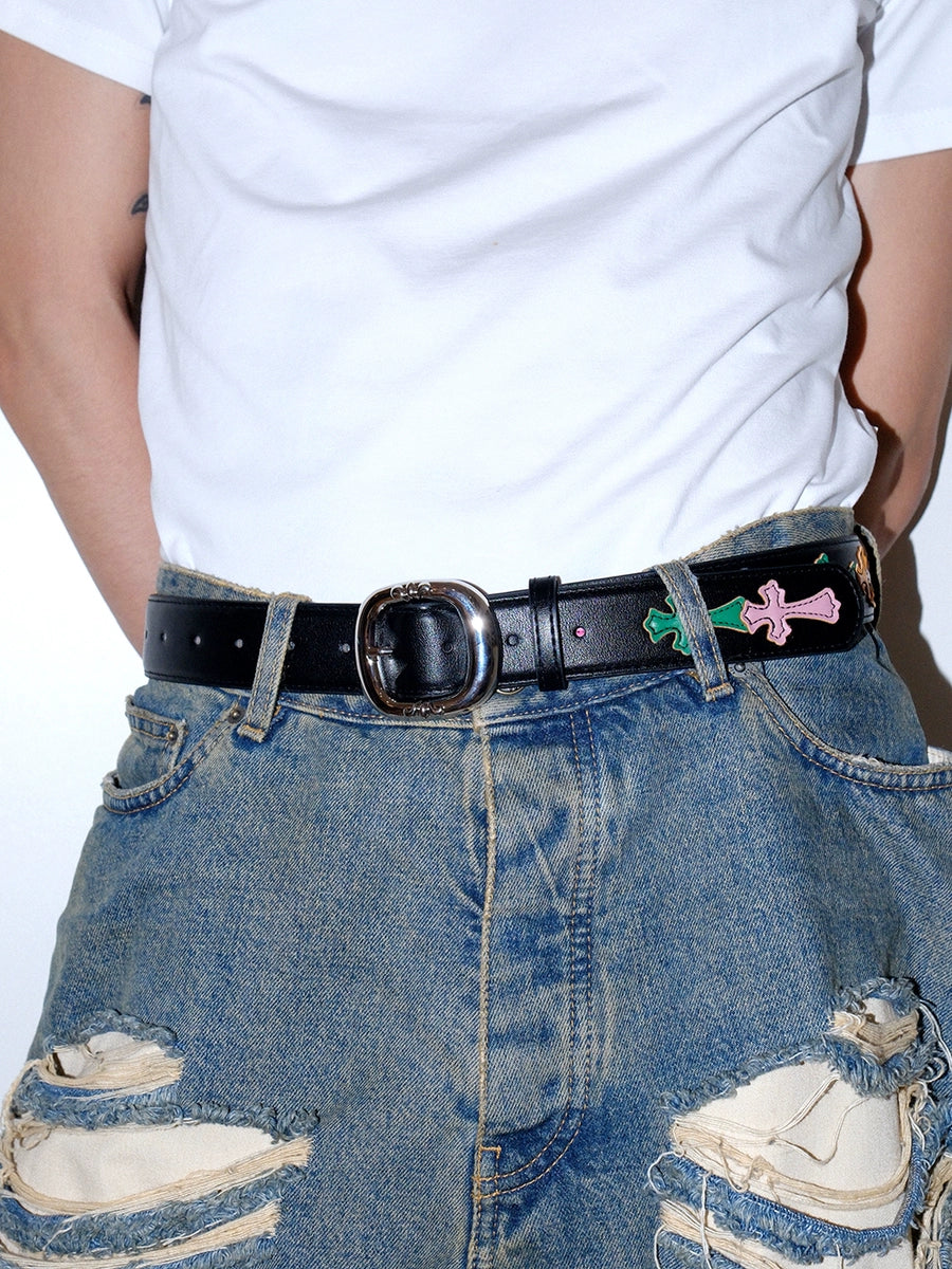 Women's Pin Buckle Embossed Black Retro Waist Belt Gift Party Everyday Wear Premium Designer Office Vacation