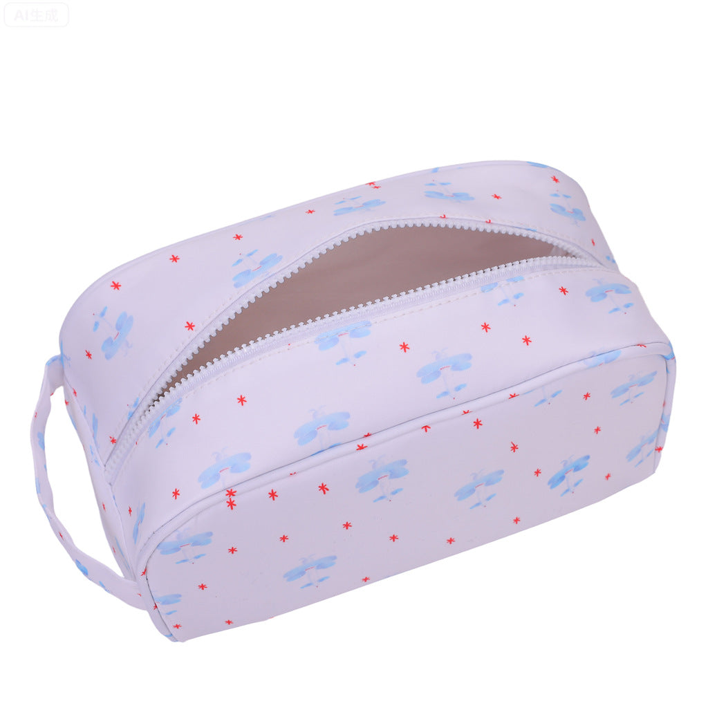 Large-Capacity Nylon Makeup Bag Travel Cosmetic Pouch Gift Everyday Toiletry