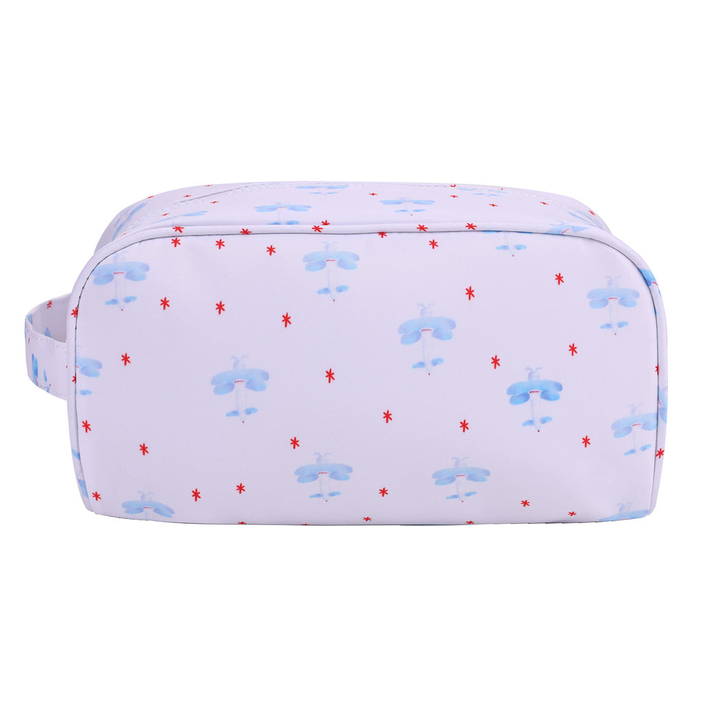 Large-Capacity Nylon Makeup Bag Travel Cosmetic Pouch Gift Everyday Toiletry