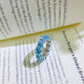 Blue cubic zirconia jewelry set by Yoshan
