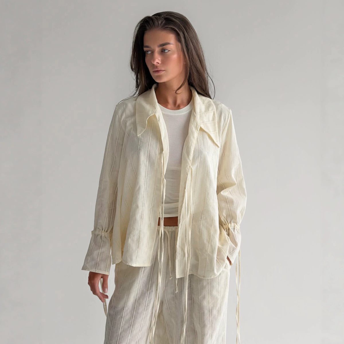 Women's Oversized Lace-up Casual Two-piece Set Casual Everyday Wear Womenswear