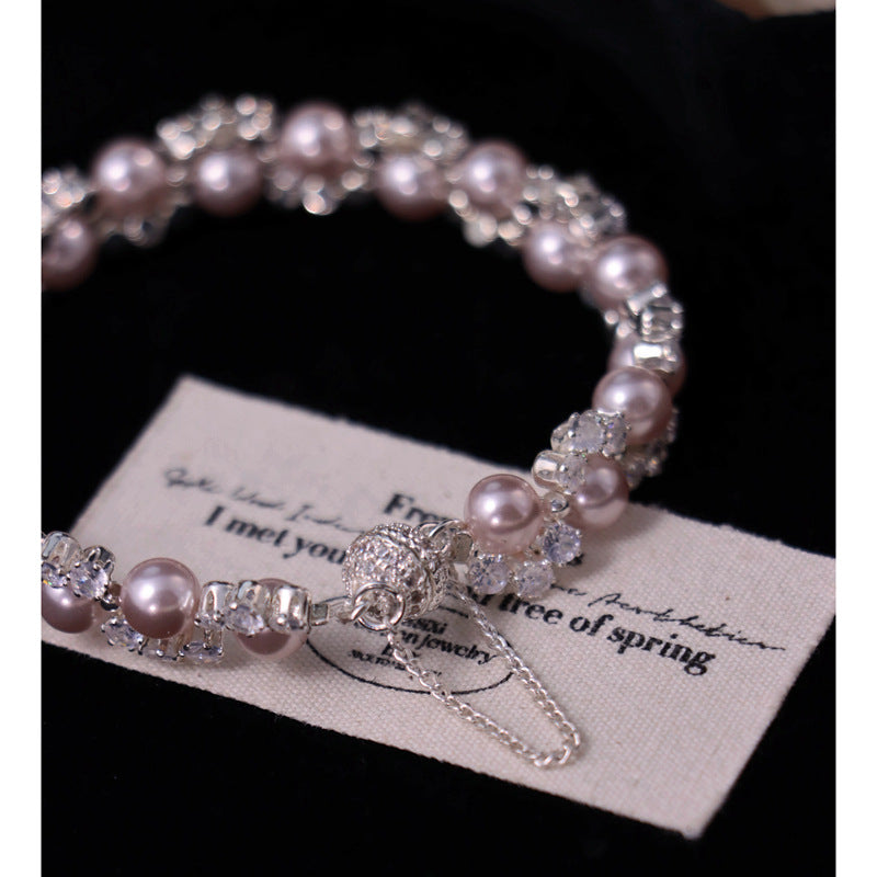 Cubic zirconia French-inspired bracelet by Yoshan, detail view 5