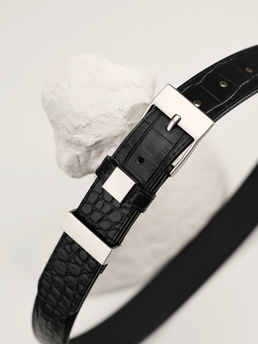 Women's Wide Metal Black Leather Retro Waist Belt for Date Night Gift Party Designer Office Everyday