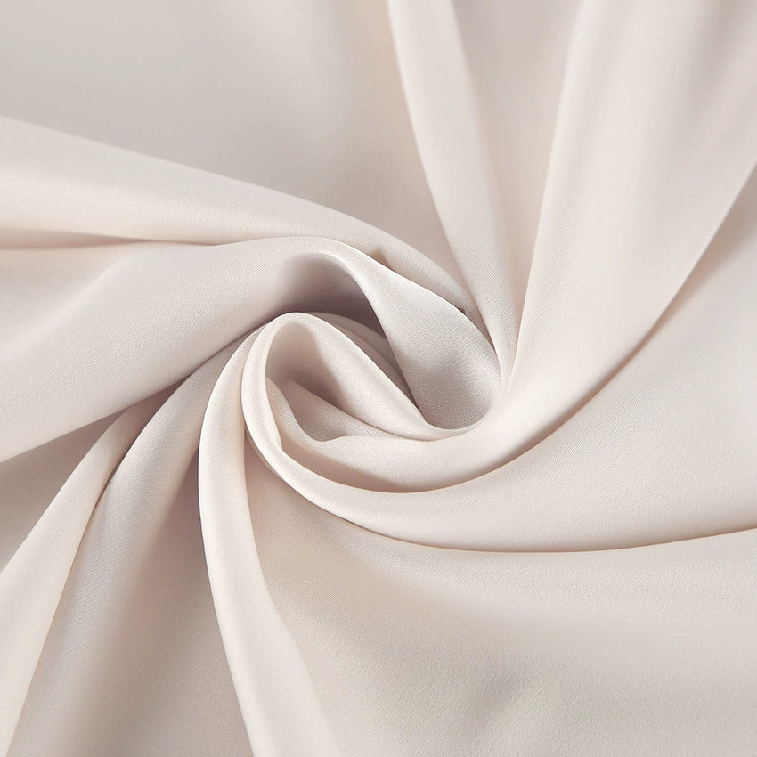 Apricot Satin Halter Evening Dress, High-Waist A-Line Puff Formal Gown for Women