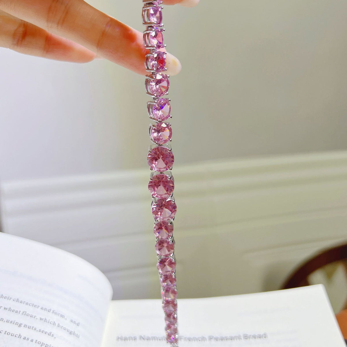 Cubic zirconia jewelry set by Yoshan, detail view 4