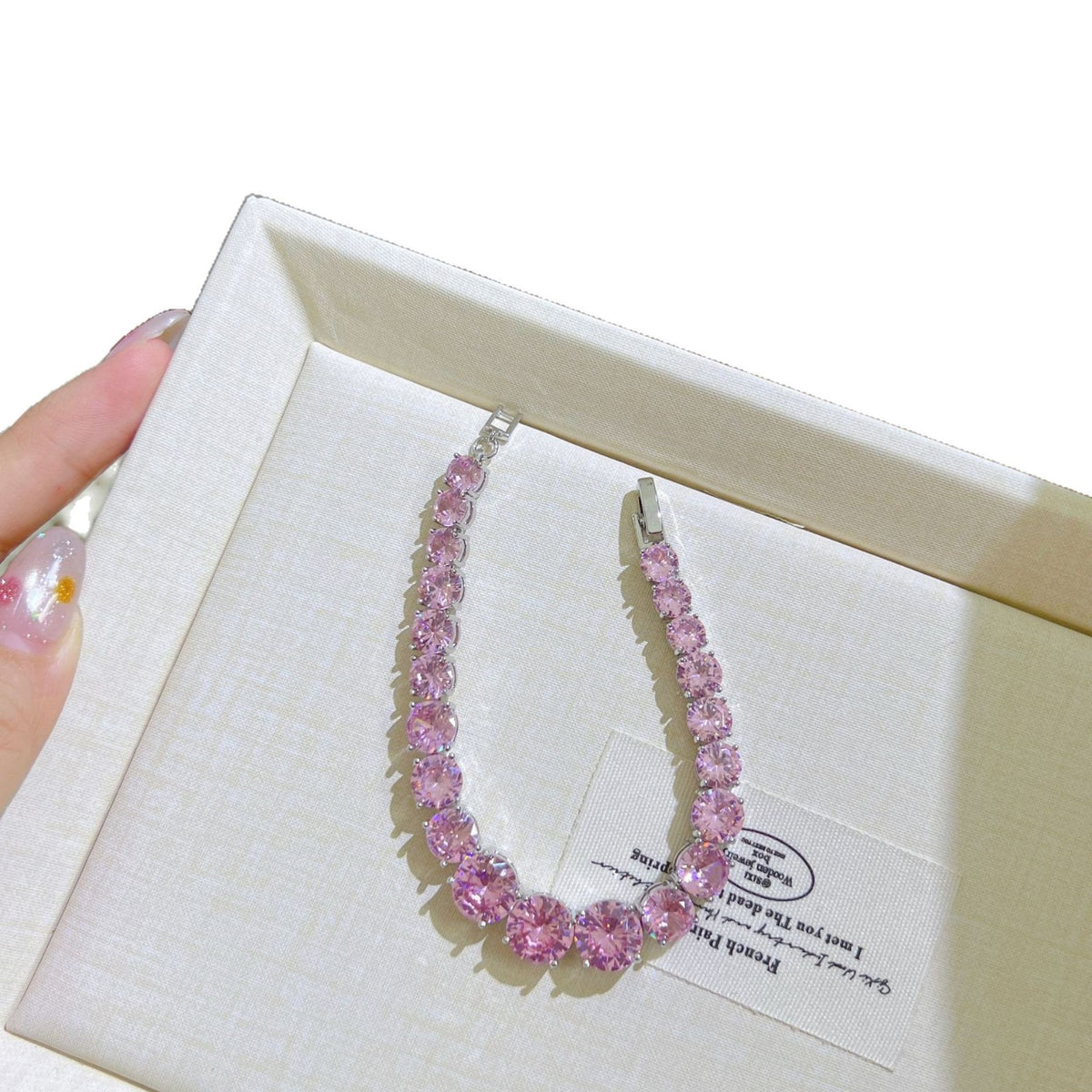 Cubic zirconia jewelry set by Yoshan, detail view 5