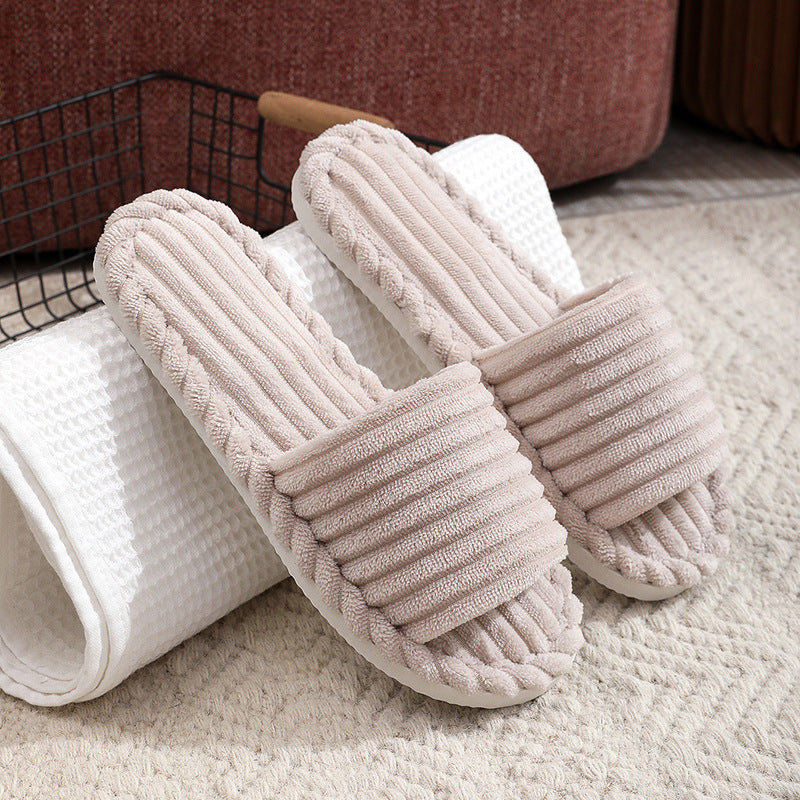 Women's Plush Chunky Sole Fleece-lined Slippers Outdoor Mules