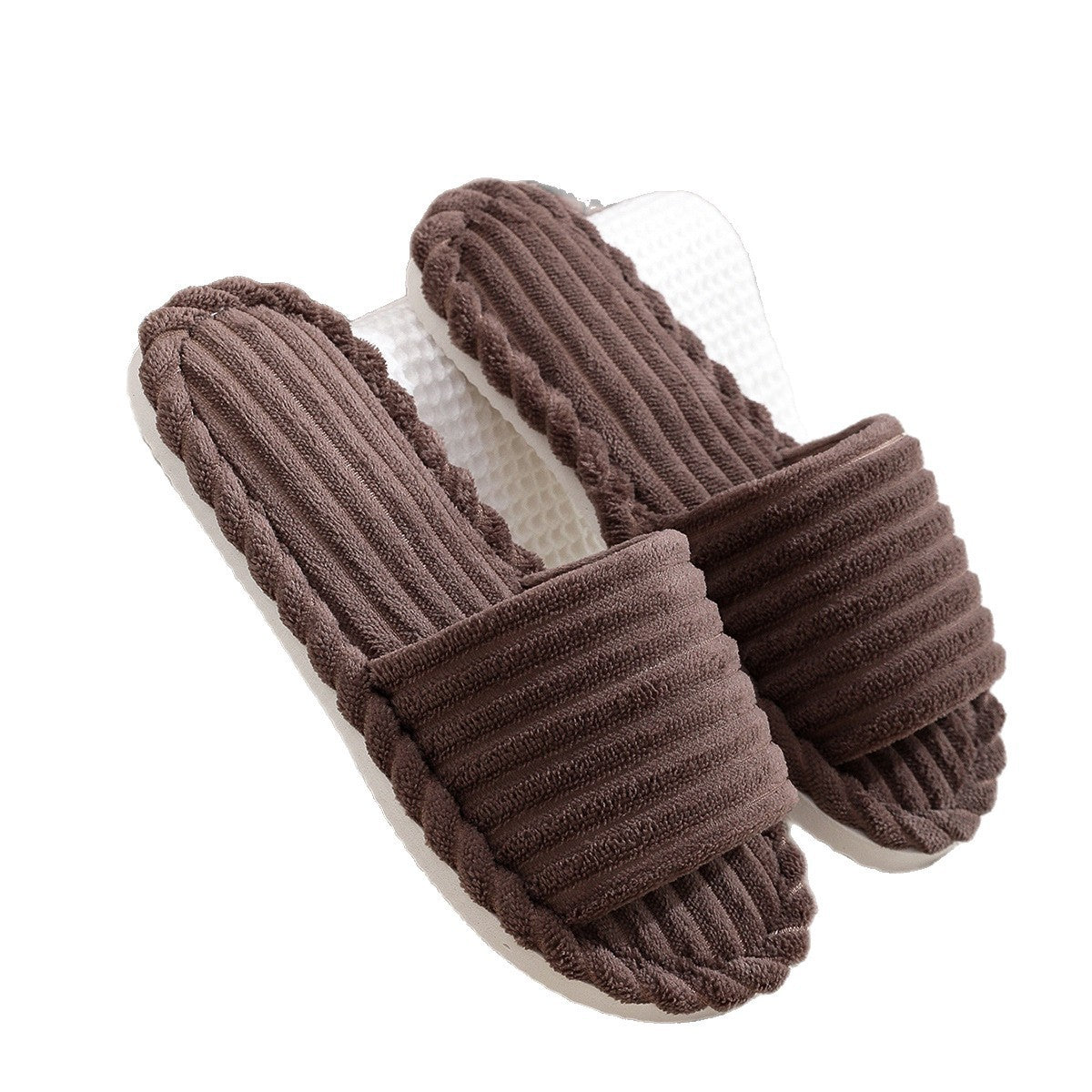 Women's Plush Chunky Sole Fleece-lined Slippers Outdoor Mules