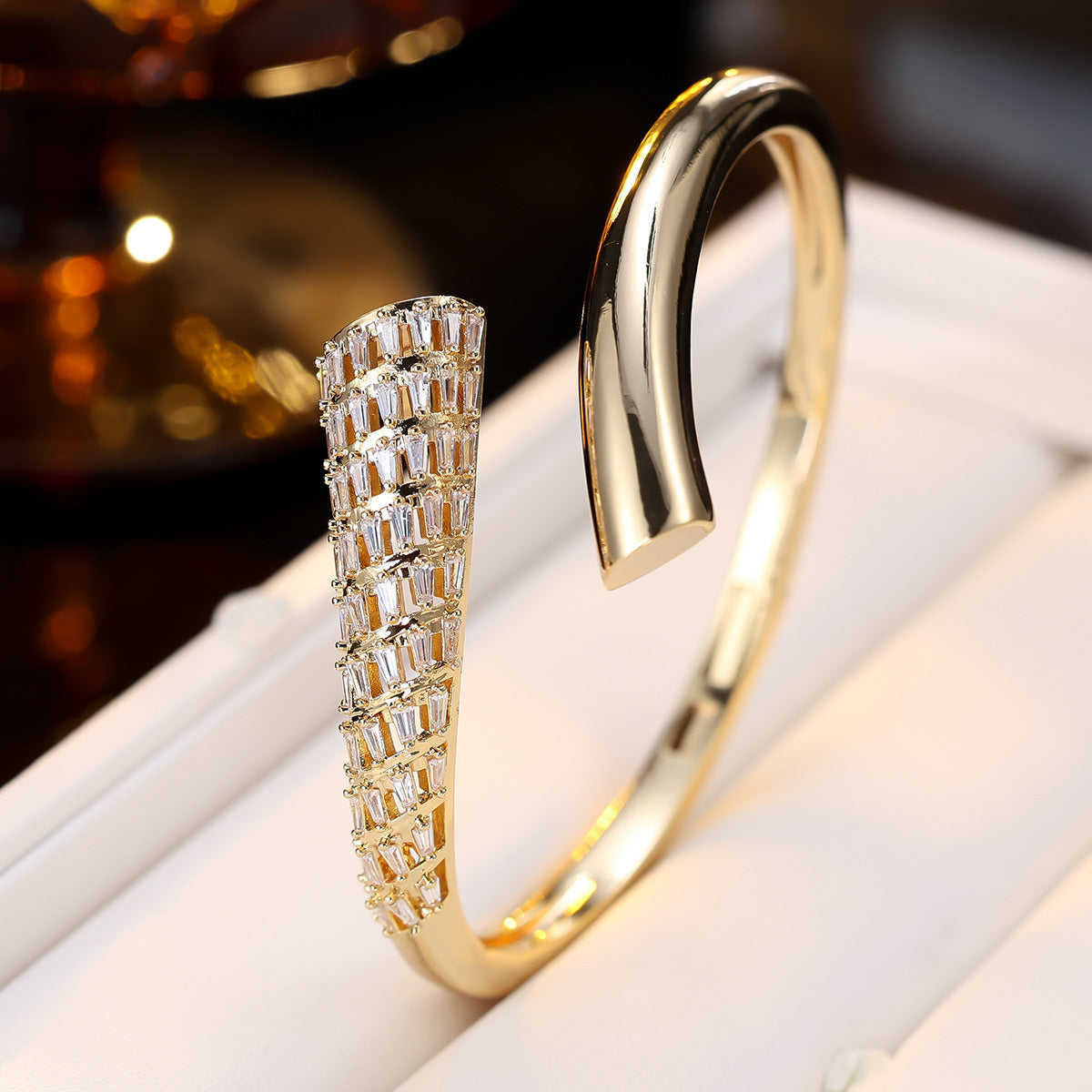 Gold cuff bracelet by Yoshan